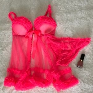 VS babydoll lingerie 34C top, S bottom 🎀